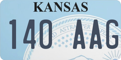 KS license plate 140AAG