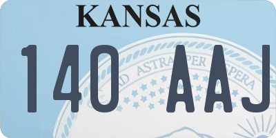KS license plate 140AAJ