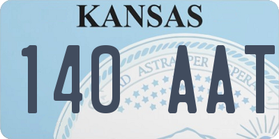 KS license plate 140AAT