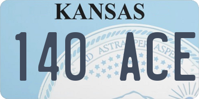 KS license plate 140ACE