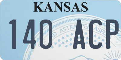 KS license plate 140ACP