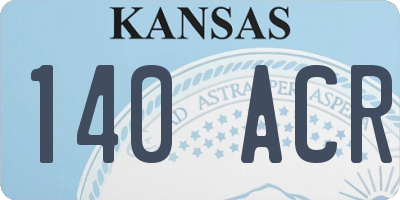 KS license plate 140ACR