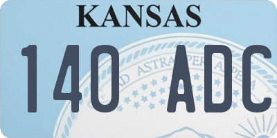 KS license plate 140ADC