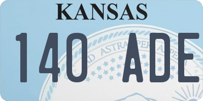 KS license plate 140ADE