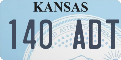 KS license plate 140ADT