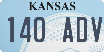 KS license plate 140ADV
