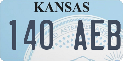 KS license plate 140AEB
