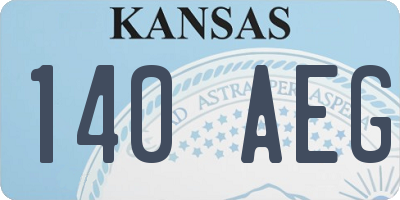 KS license plate 140AEG