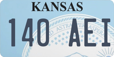 KS license plate 140AEI