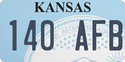 KS license plate 140AFB