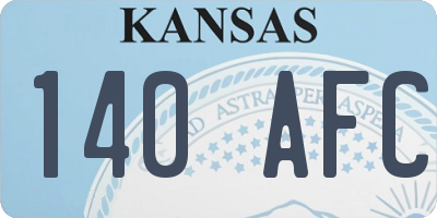 KS license plate 140AFC