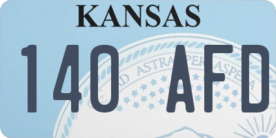 KS license plate 140AFD