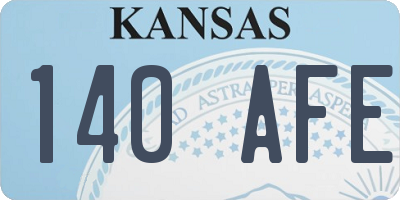KS license plate 140AFE