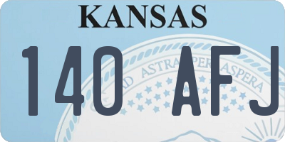 KS license plate 140AFJ
