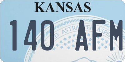 KS license plate 140AFM