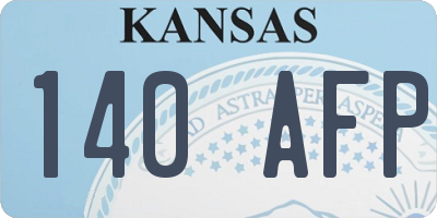 KS license plate 140AFP