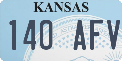 KS license plate 140AFV
