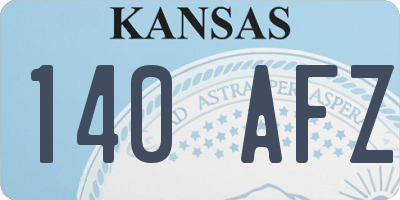 KS license plate 140AFZ