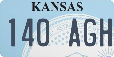 KS license plate 140AGH