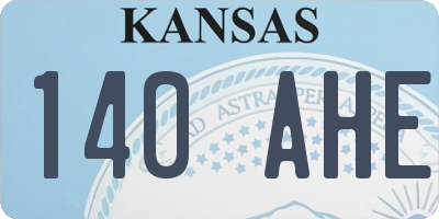 KS license plate 140AHE