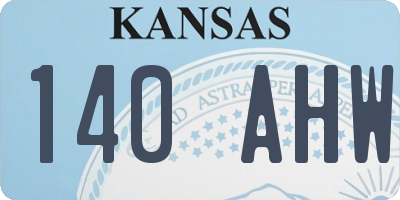 KS license plate 140AHW