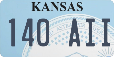 KS license plate 140AII