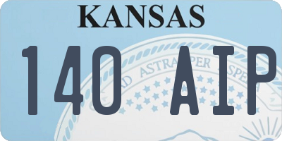 KS license plate 140AIP