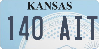 KS license plate 140AIT