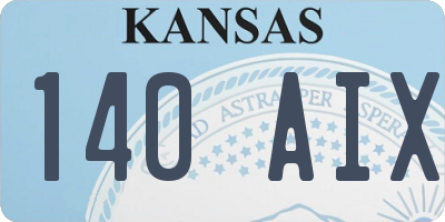KS license plate 140AIX