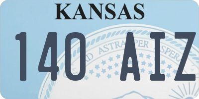 KS license plate 140AIZ