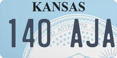 KS license plate 140AJA