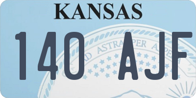 KS license plate 140AJF