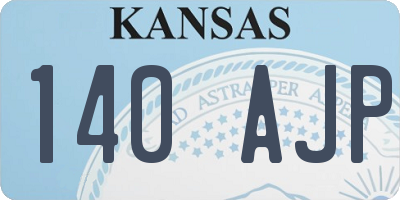 KS license plate 140AJP