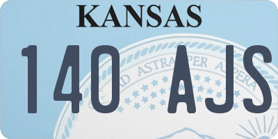 KS license plate 140AJS