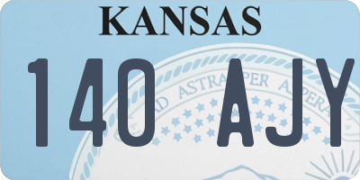 KS license plate 140AJY