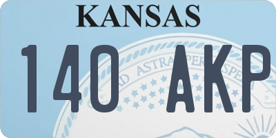 KS license plate 140AKP