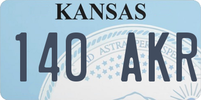 KS license plate 140AKR
