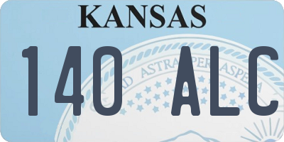 KS license plate 140ALC