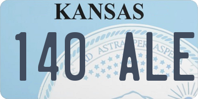 KS license plate 140ALE