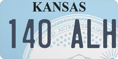 KS license plate 140ALH