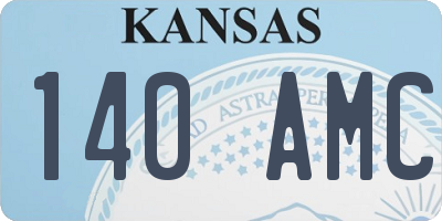 KS license plate 140AMC