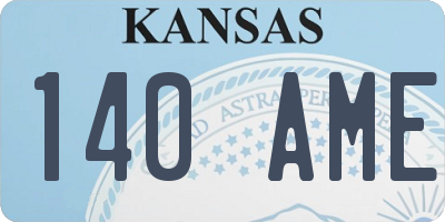 KS license plate 140AME