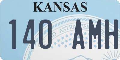 KS license plate 140AMH