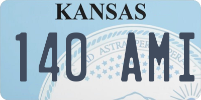 KS license plate 140AMI