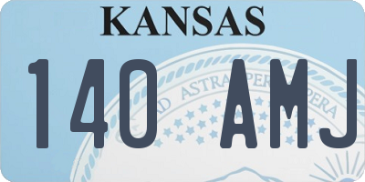 KS license plate 140AMJ