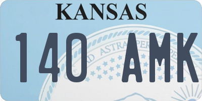 KS license plate 140AMK