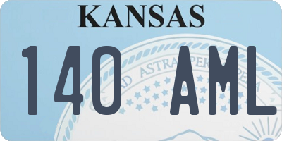 KS license plate 140AML