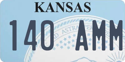 KS license plate 140AMM
