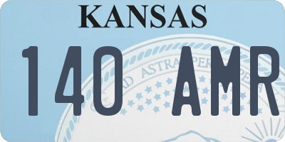 KS license plate 140AMR