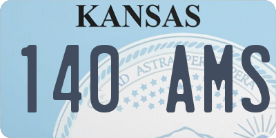 KS license plate 140AMS